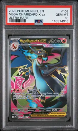 Pokemon PFL-EN Mega Charizard X ex Ultra Rare PSA 10 - Image 3