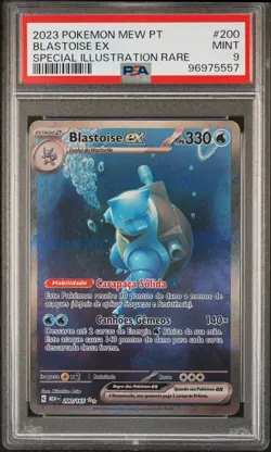 2023 POKEMON PORTUGUESE MEW PT-151 SPECIAL ILLUSTRATION RARE BLASTOISE EX PSA 9 - Image 1
