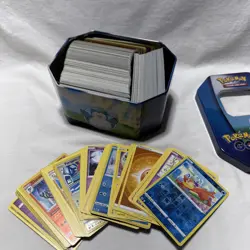 Pokemon Cards Opened 2022 Almost 2 lbs Assortment Holo Reverse Common In Tin - Image 3