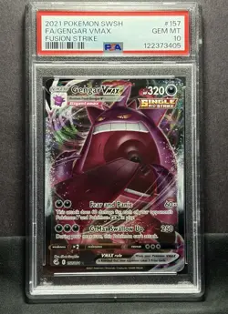 Gengar VMAX #157/264 Holo Ultra Rare - PSA 10 - SWSH08: Fusion Strike Pokemon - Image 1