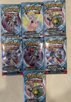 Pokemon TCG Scarlet And Violet Journey Together Sealed Booster Packs Lot Of 7 - Image 1