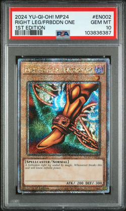 PSA 10 Right Leg Of The Forbidden One Exodia EN002 Quarter Century Rare Yugioh - Image 1