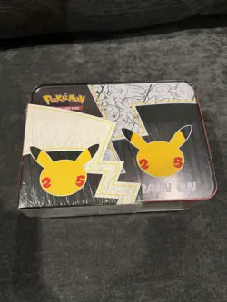 Celebrations Pokemon 25th Anniversary Collectors Chest Lunchbox Tin (sealed) TCG - Image 2