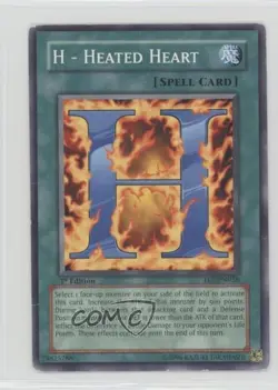 H - Heated Heart 1st Ed. YuGiOh Enemy of Justice #EOJ-EN038 2006 READ - Image 1