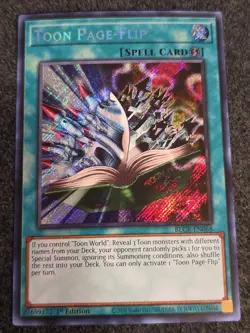 1X NM Toon Page-Flip - BLCR-EN068 - Secret Rare 1st Edition yugioh - Image 1
