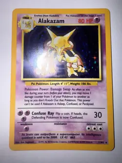 Alakazam 1/102 Base Set Holo Rare Pokemon Card 1999 WOTC TCG Vintage Pokemon - Image 1