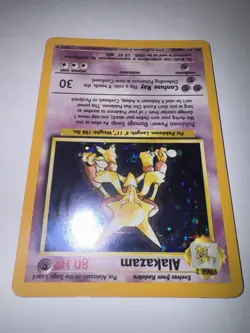 Alakazam 1/102 Base Set Holo Rare Pokemon Card 1999 WOTC TCG Vintage Pokemon - Image 4