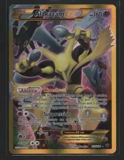 Alakazam EX Secret Rare Full Art Holo 125/124 Fates Collide Pokemon Card NM- - Image 1