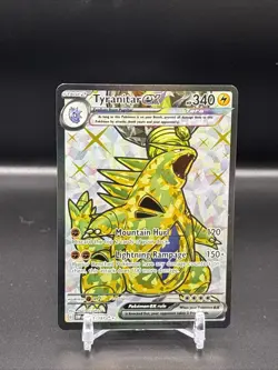 Tyranitar ex Pokemon Card 211/197 SV03 Obsidian Flames Ultra Rare Full Art Holo - Image 1