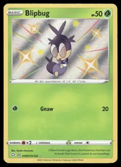 Pokemon Cards Blipbug SV007/SV122 Shining Fates Shiny Rare NM - Image 1