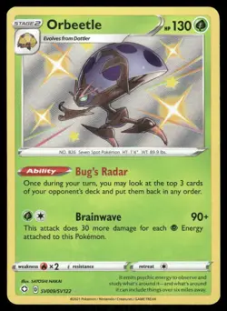 Pokemon Cards Orbeetle SV009/SV122 Shining Fates Shiny Rare NM - Image 1