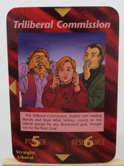 ILLUMINATI CARD INWO - TRILIBERAL COMMISSION Steve Jackson CGG Card Game Single - Image 1