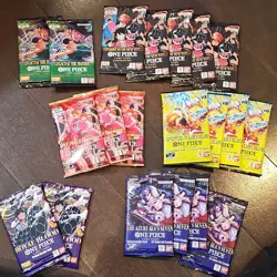 Bandai One Piece Card Game English Booster Pack Lot, 20 Packs, 12 Cards - Image 1