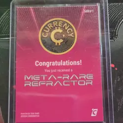 CARDSMITHS Currency CCG Bitcoin Meta-Rare Refractor Card MR#1 2025 - Image 2