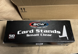 Box of 50 BCW Trading Card Stands Small Clear Holder Display - Image 2