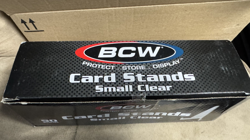 Box of 50 BCW Trading Card Stands Small Clear Holder Display - Image 3