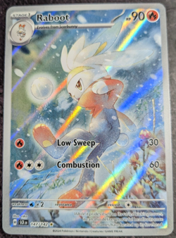 🔥 Raboot 147/142 Holo Pokemon Card Scarlet & Violet Rare Full Art NM - Image 2