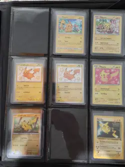 Pikachu Binder Massive Card Lot, TCG Pokemon, Vintage, Binder Included. - Image 4