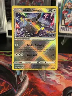 Pokemon Eevee Radiant SWSH230 Promo Card Holo, Near Mint Condition - Image 1