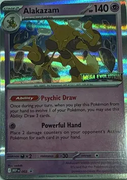 Alakazam - 003 003 P ME: Mega Evolution Promo Pokemon NM - Image 1
