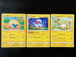 3 Pokemon Evolving Skies Ampharos 056/203, Flaaffy 055/203 & Mareep 054/203 NM - Image 1