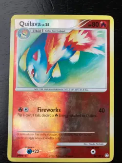 Pokemon Mysterious Treasures Rev- Holo Quilava LV. 2560/123 EX/ LP - Image 1