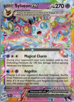SYLVEON EX 086/191 DOUBLE RARE SURGING SPARKS POKEMON NM - Image 1