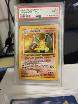 PSA 9 MINT 2000 POKEMON GAME Base Set 2 Charizard #4 Holo! - Image 1