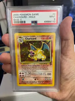 PSA 9 MINT 2000 POKEMON GAME Base Set 2 Charizard #4 Holo! - Image 3