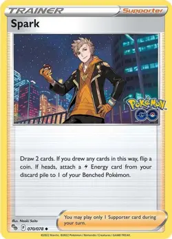 Spark 070/078 Pokemon GO Regular Non holo NM - Image 1