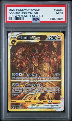 2023 POKEMON SWORD & SHIELD CROWN ZENITH SECRET FULL ART/GIRATINA VSTAR PSA 9 - Image 1