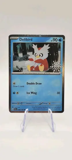 Pokemon TCG: Delibird (Holiday Calendar)046/193 Stamped Promo -Paldea Evolved-NM - Image 1