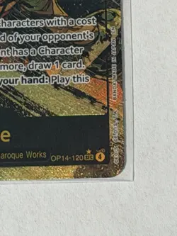 OP14 Bandai One Piece TCG Crocodile OP14-120 Secret Rare Foil Special Alt Art - Image 5