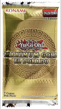 YuGiOh TCG Maximum Gold El Dorado Booster Pack NEW SEALED [7 Cards] - Image 1