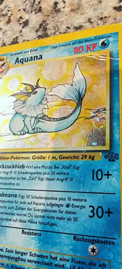 Pokemon TCG Vaporeon Holo Card Jungle 12/64 HP - Image 2