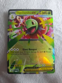 Pokemon Mega Meganium Ex MEP 034 Black Star Promo + Jumbo Card Ascended Heroes - Image 1