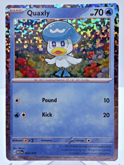Pokemon TCG Quaxly M23 EN McDonald's Holo Promo Card 003/015 NEAR MINT - Image 1