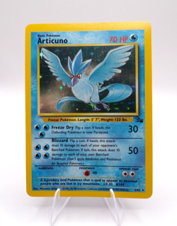 Pokemon Articuno Fossil Unlimited Holo Rare English 2/62 1999 Card - Image 1