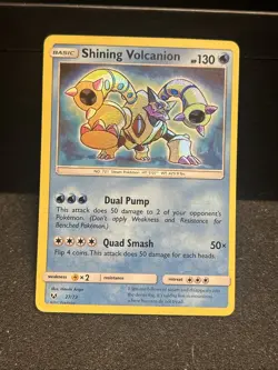 Pokemon TCG Shining Legends Volcanion 27/73 Shiny Holo Rare Card - Image 1