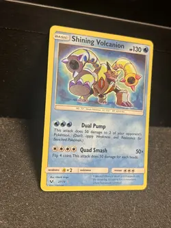 Pokemon TCG Shining Legends Volcanion 27/73 Shiny Holo Rare Card - Image 2