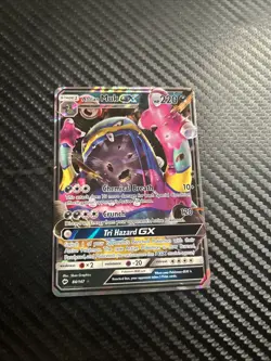 Pokemon TCG Alolan Muk GX Ultra Rare Card 84/147 Burning Shadows - Image 1