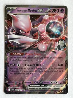 TEAM ROCKET'S MEWTWO EX 079/217 DOUBLE RARE ME: ASCENDED HEROES POKEMON NM - Image 1