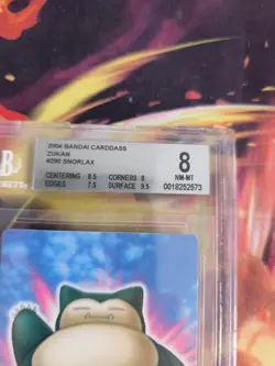 Pokemon Card Japanese Zukan Bandai Carddass BGS Beckett 8 Relaxo Snorlax Prism - Image 4