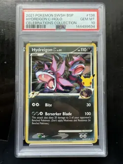Pokemon Hydreigon C Celebrations Coll. Black Star Holo Promo SWSH138 PSA 10 - Image 1