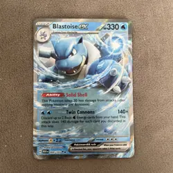 Blastoise ex 009/165 Scarlet & Violet 151 SV Holo Double Rare Pokemon TCG NM - Image 1
