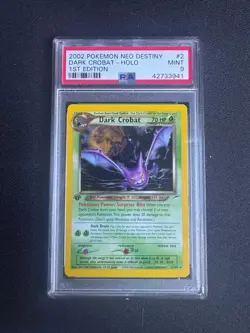 2002 pokemon neo destinmy dark crobat holo 1st edition #2 - Image 1