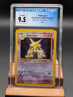 1999 Spanish Pokemon Base Alakazam Holo #1 CGC Gem Mint 9.5/10 - Image 1