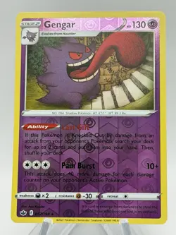 Gengar 057/198 Rare Chilling Reign Holo Reverse Holo Pokemon - Image 1