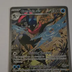 Pokemon TCG Greninja Ex 132 Scarlet & Violet Promo Cards Holo Full Art 300 HP - Image 1