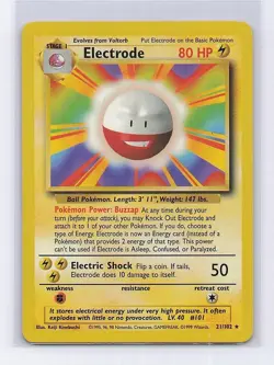 Electrode 21/102 Rare Base Set Unlimited Pokemon Heavily Played - Image 1